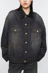 OVERSIZED FIT DENIM JACKET IN DARK BLUE, FW24