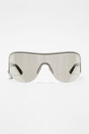 METAL FRAME SUNGLASSES IN SILVER/TRANSPARENT