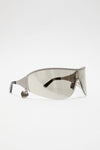 METAL FRAME SUNGLASSES IN SILVER/TRANSPARENT