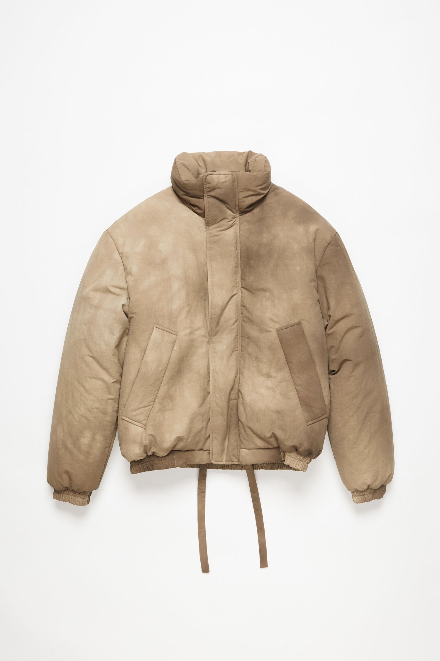 DYED PUFFER JACKET IN CAMEL BEIGE SS24