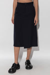 FLY FRONT SKIRT IN NAVY, W24/25