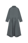 DRAPE POCKET SHIRTDRESS IN SAGE, W24/25