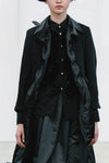 FRILL FRONT SHIRT IN BLACK, W24/25