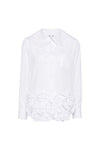 FRILL HEM SHIRT IN WHITE, W24/25