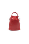 SMALL FAUX LEATHER TOTE IN RED, W24/25