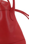 SMALL FAUX LEATHER TOTE IN RED, W24/25