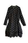 EMBROIDERED LACE DRESS IN BLACK, W24/25