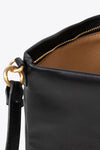 LEATHER POUCH BAG IN BLACK, AW25