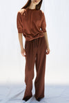 PUVIS LONG PANT IN BROWN, AW25