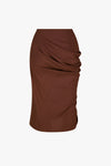 SAREN SHORT SKIRT IN BROWN, AW25