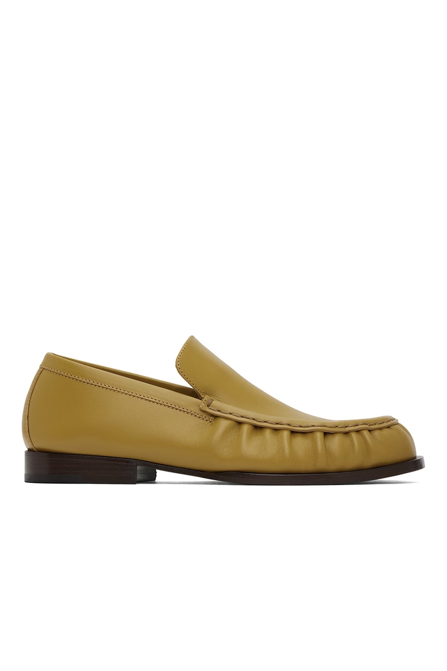 LEATHER LOAFER IN MUSTARD