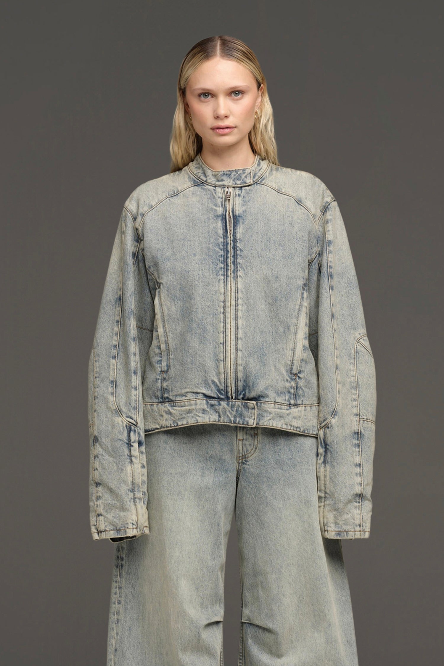 MOTO DENIM JACKET IN SURFACE WAVE, DROP 6 - Zambesi Store