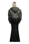 HOODED BROAD BOMBER IN JADE, DROP 9