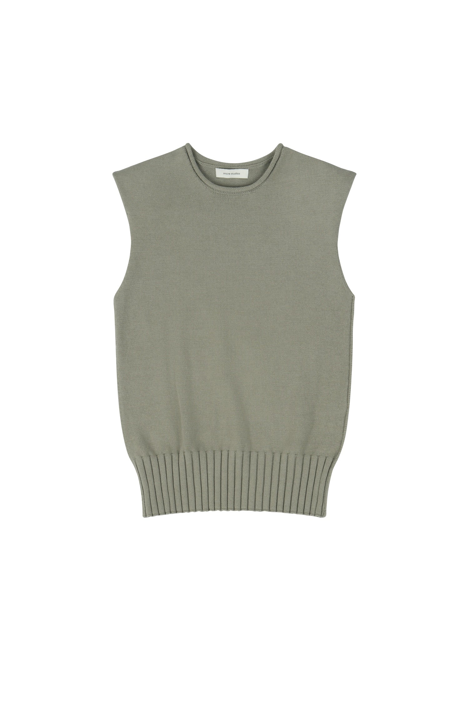 BURNS KNIT VEST IN MIDDLE GREY, DROP 9