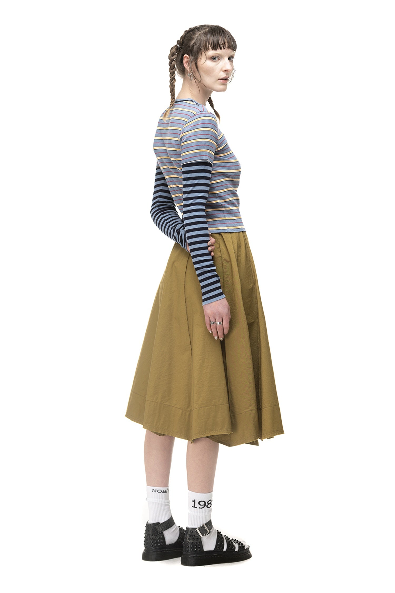 CANVAS SKIRT IN CUMIN, SS25