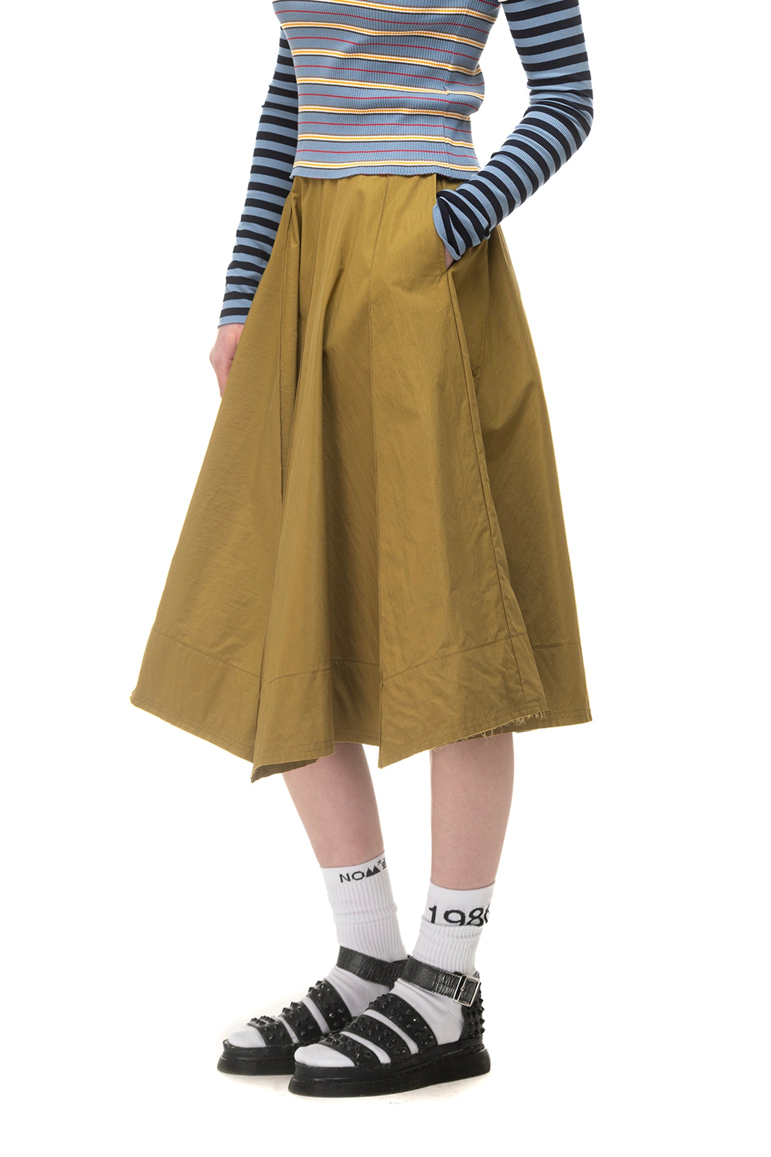 CANVAS SKIRT IN CUMIN, SS25