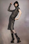 ASYMMETRIC RUCHED DRESS IN BLACK, SS24