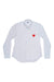 MENS SHIRT WOVEN WITH RED HEART IN WHITE, SS24