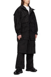 MULTI POCKET UTILITY PARKA IN BLACK/BLACK, SS24