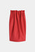 PLEATED WAIST PENICIL SKIRT IN RED, SS24