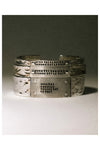 BRACELET 4 RIVETS &quot;LA NUIT&quot; ARGENT