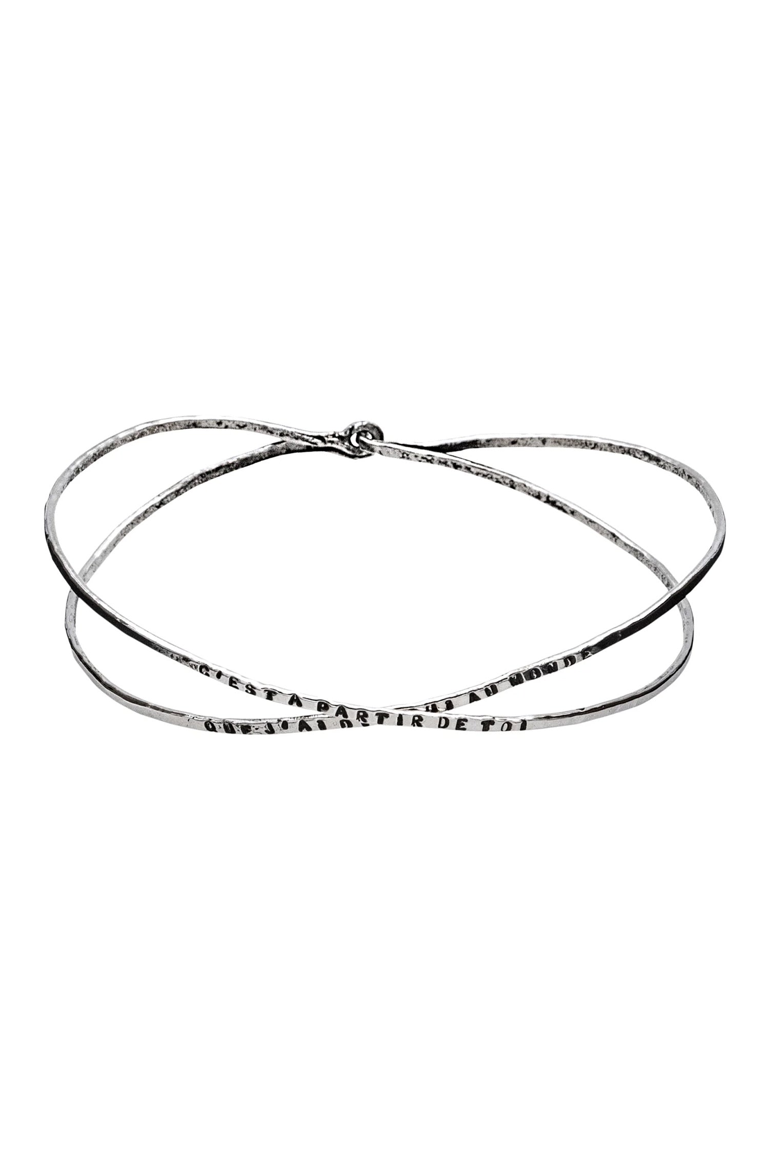 BRACELET ELUARD CROISE ARGENT