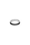 BAGUE RIVETEE &quot;LA NUIT&quot; FINE ARGENT