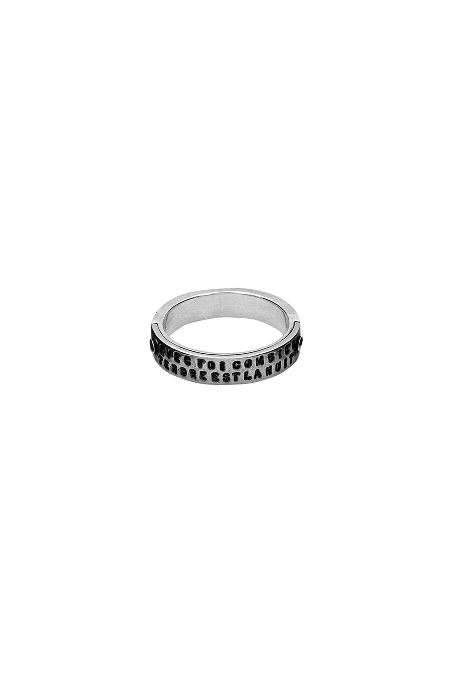 BAGUE RIVETEE "LA NUIT" FINE ARGENT