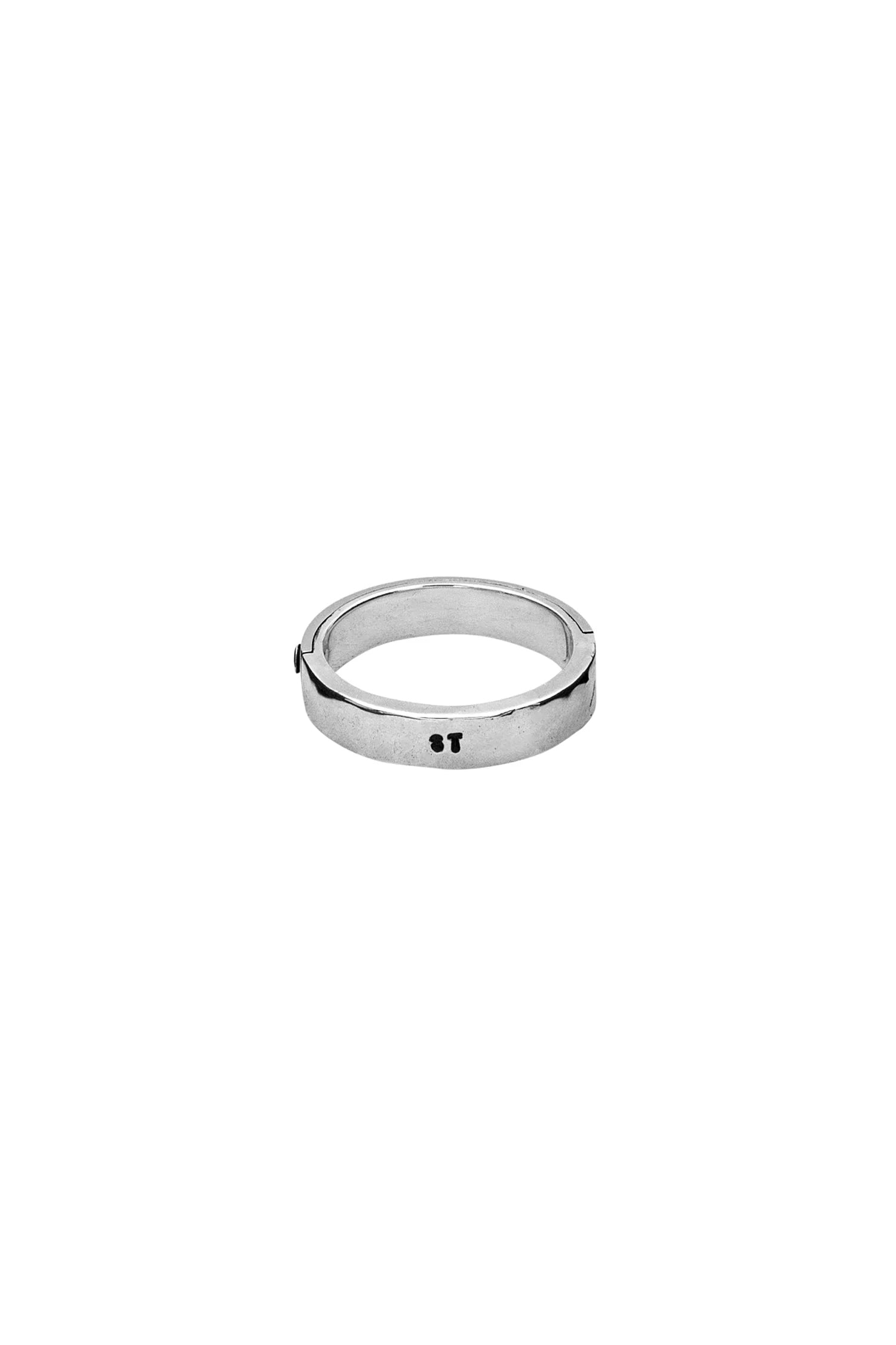 BAGUE RIVETEE "LA NUIT" FINE ARGENT