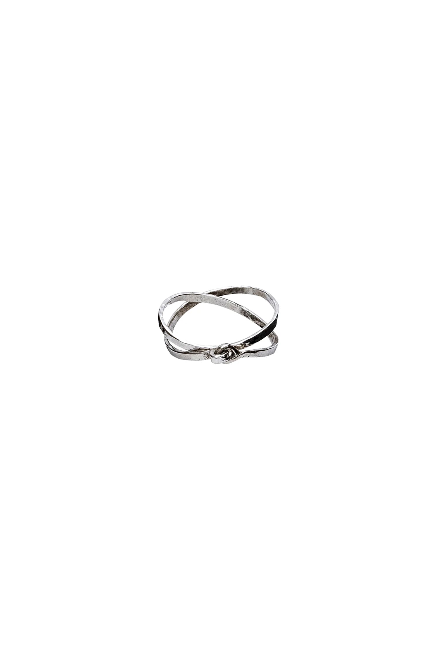 BAGUE ELUARD CROISEE ARGENT