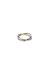 BAGUE ELUARD CROISEE ARGENT IN SILVER/GOLD