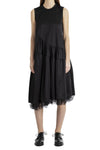 TIERED DRESS WITH TULLE UNDERLAY, SS24