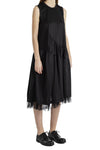 TIERED DRESS WITH TULLE UNDERLAY, SS24