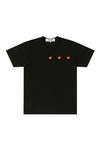 HORIZONTAL 3 HEART T-SHIRT N BLACK, SS24