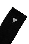 HEART SOX IN BLACK/GREY