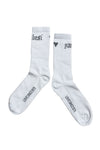 HEART SOX IN WHITE/GREY