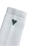 HEART SOX IN WHITE/GREY