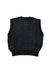 KNIT VEST WITH TINSEL TRIM IN BLACK, SS24