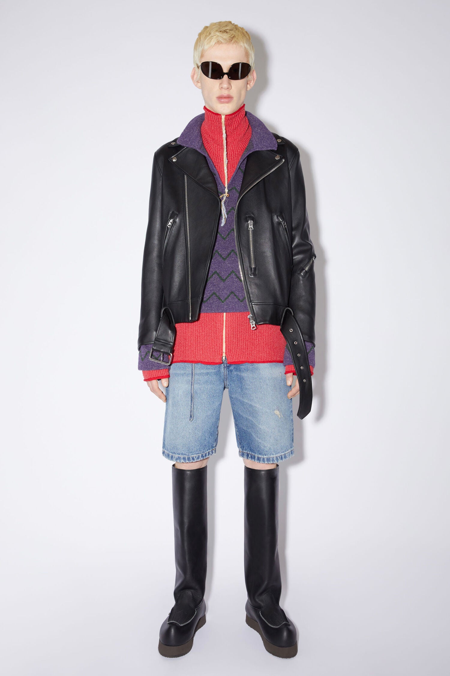 Acne biker leather store jacket