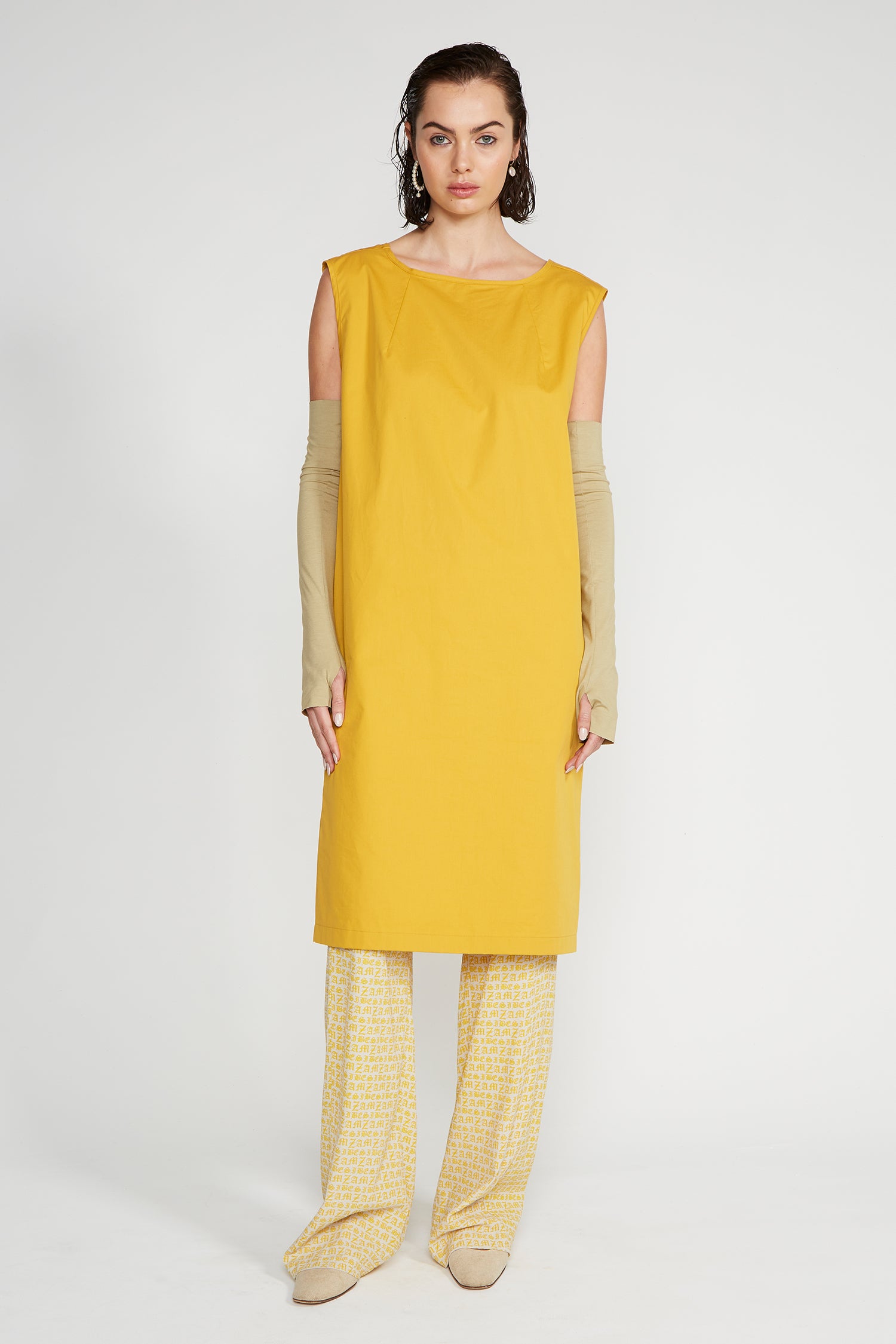 Mustard shift dress clearance uk